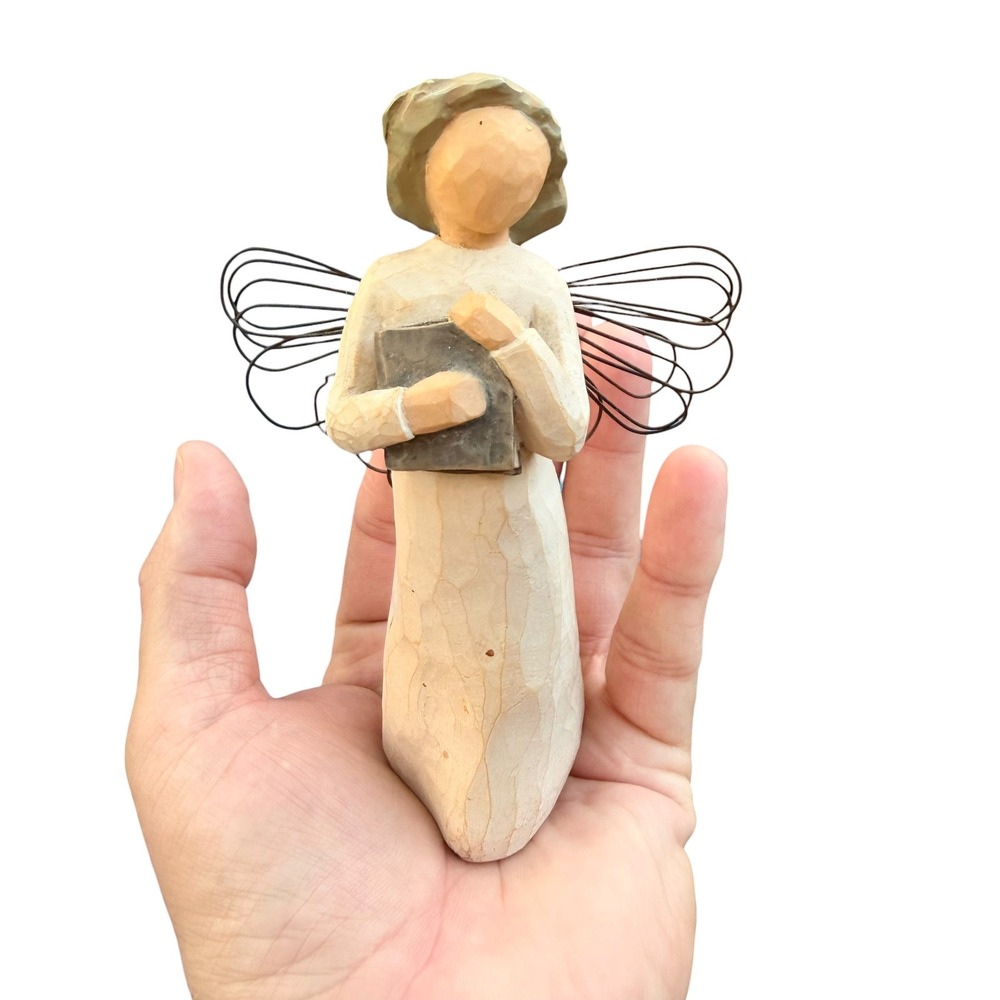 Willow Tree Angel of Learning Figurine Susan Lordi Demdaco 1999 Angel with Book
